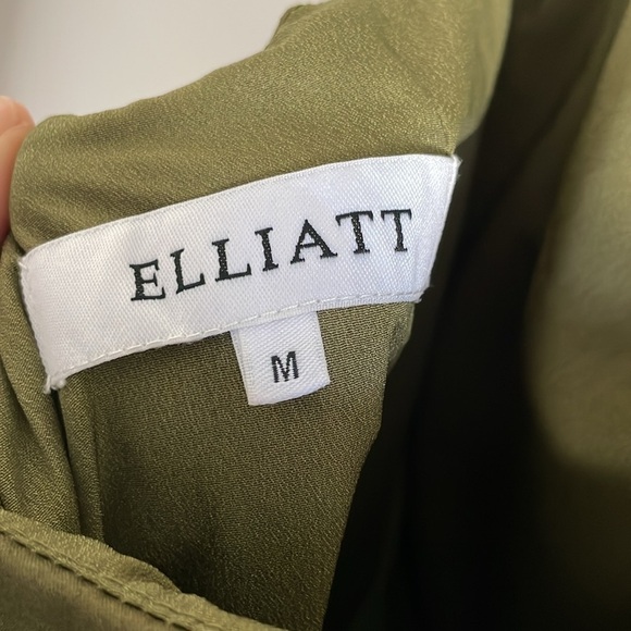 Elliatt Camo Dress‎ Women’s Size Medium Mini Halter Cocktail Khaki Olive Green - Picture 8 of 10